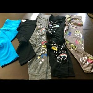 Girls yoga pants and joggers with fun detail